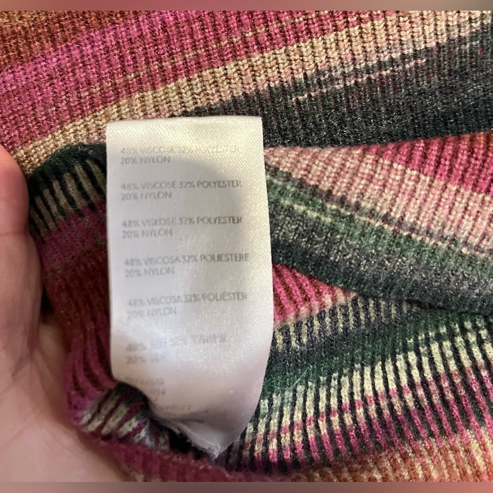 Urban Outfitters Lexi Cropped Viscose Blend Half Zip Sweater Top Striped Small - Picture 13 of 13